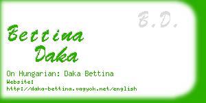 bettina daka business card